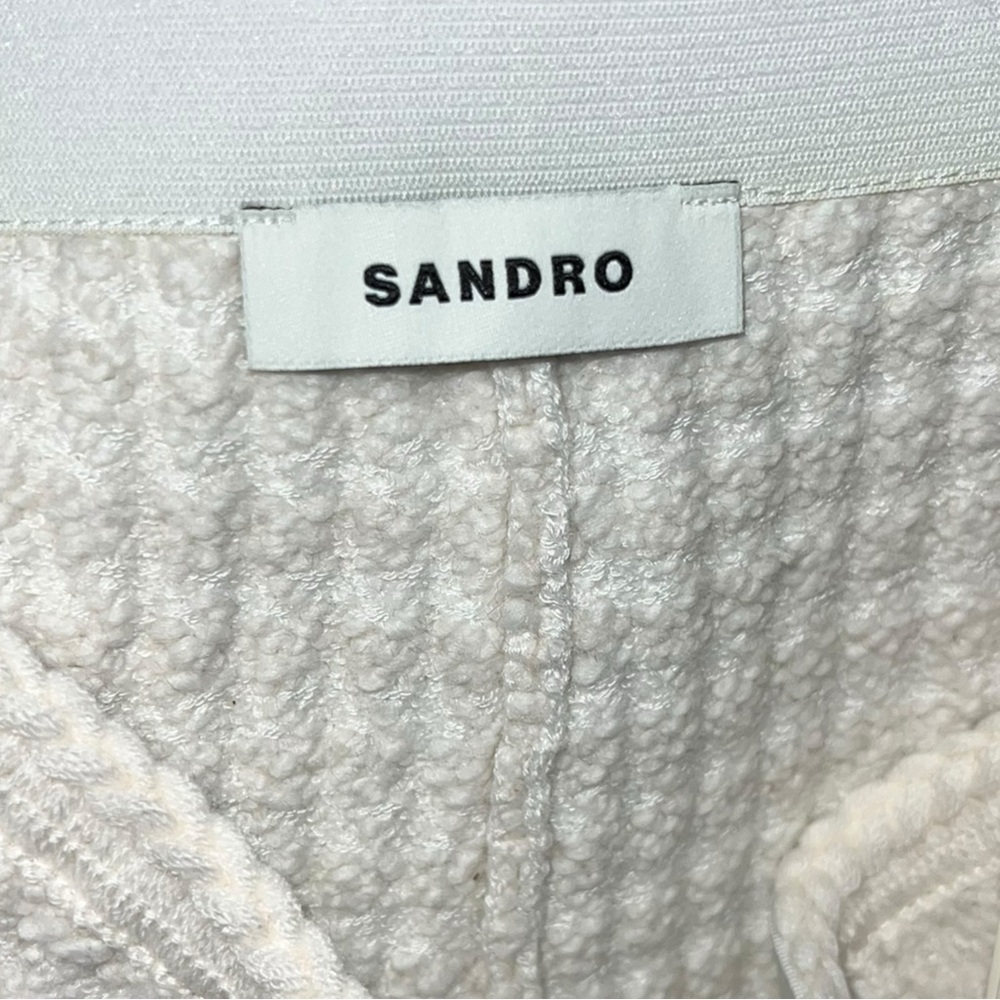 🌻NEW w/tags Sandro Fancy Braid Trim Side Zip Tweed Pants Women’s Size 42 US 10 - Picture 10 of 15